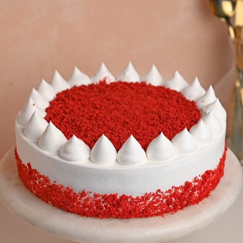 1/2 Kg Round Dazzling Velvet Cake