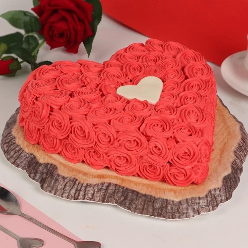 Red Velvet Heart Cake